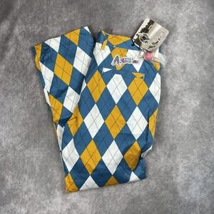 Royal And Awesome Plaid A Blinder Golf Pants Mens 36X30 Yellow Blue White Chinos